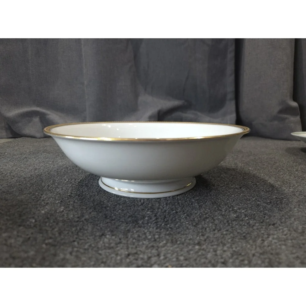 Haviland Limoges France Gold Trim Covered Serving Dish & Bowls 3pc Set AS-IS